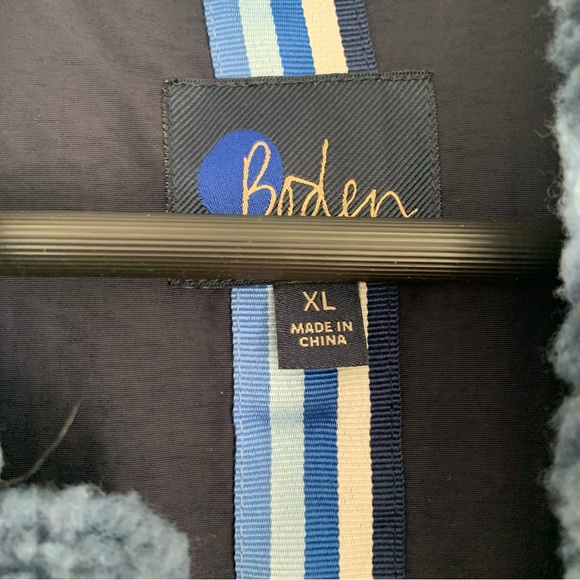 Boden | Sherpa Button up Shacket Blue Check XL - Picture 11 of 14